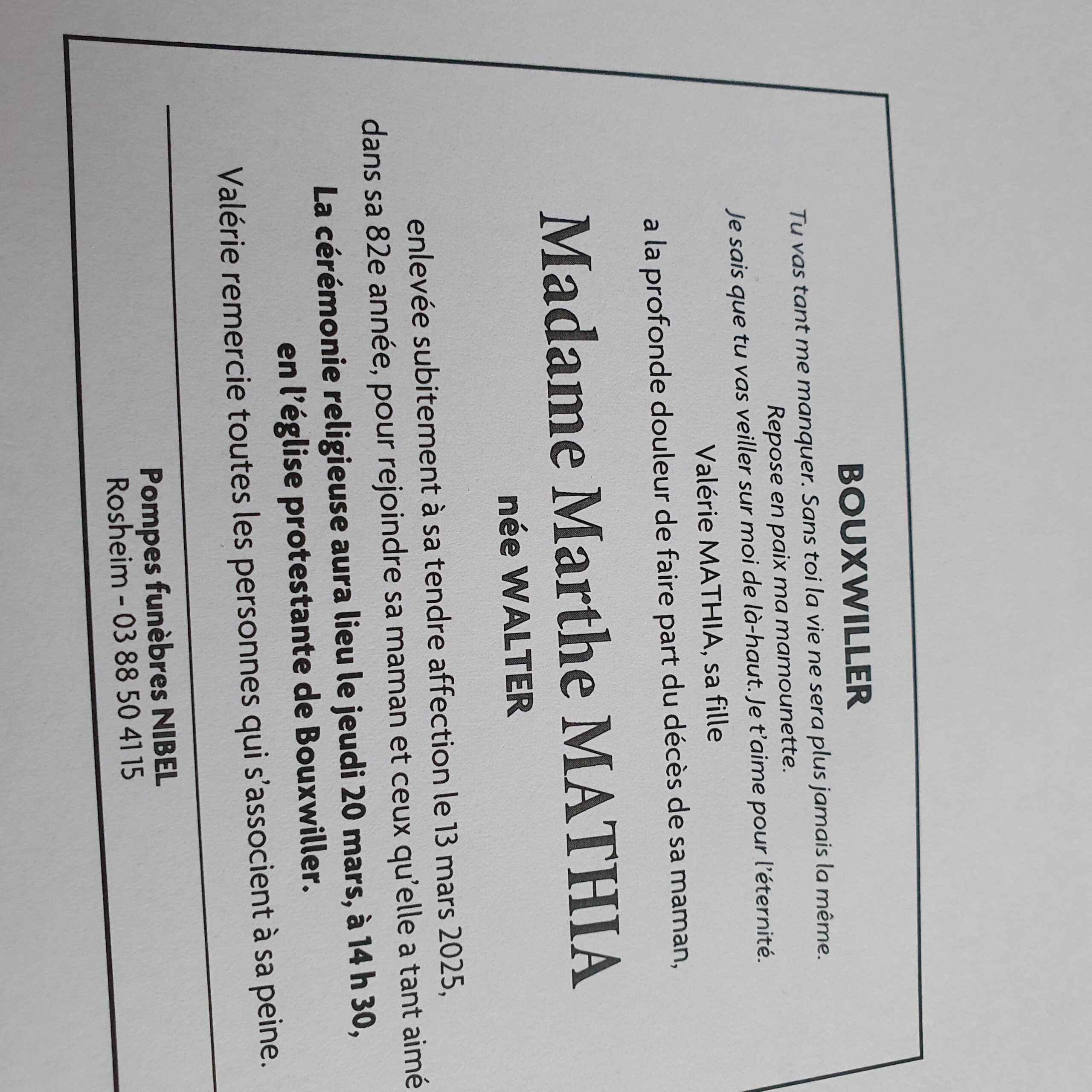 Photo de Marthe MATHIA